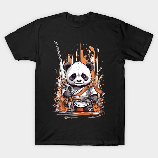 kawaii panda ninja T-Shirt by Suldaan Style